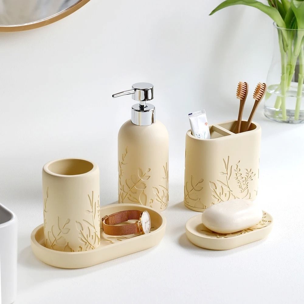 Conjunto Esculpido 5 Peças para Banheiro - SwanBathroom