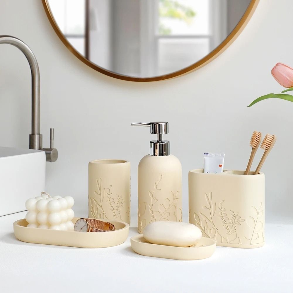 Conjunto Esculpido 5 Peças para Banheiro - SwanBathroom
