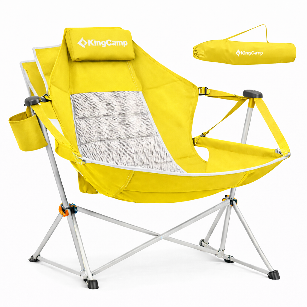 Cadeira de Balanço Portátil  Com Apoio Para os Pés–  Conforto Máximo em Qualquer Lugar - Suporta até 180kg + Bolsa Premium