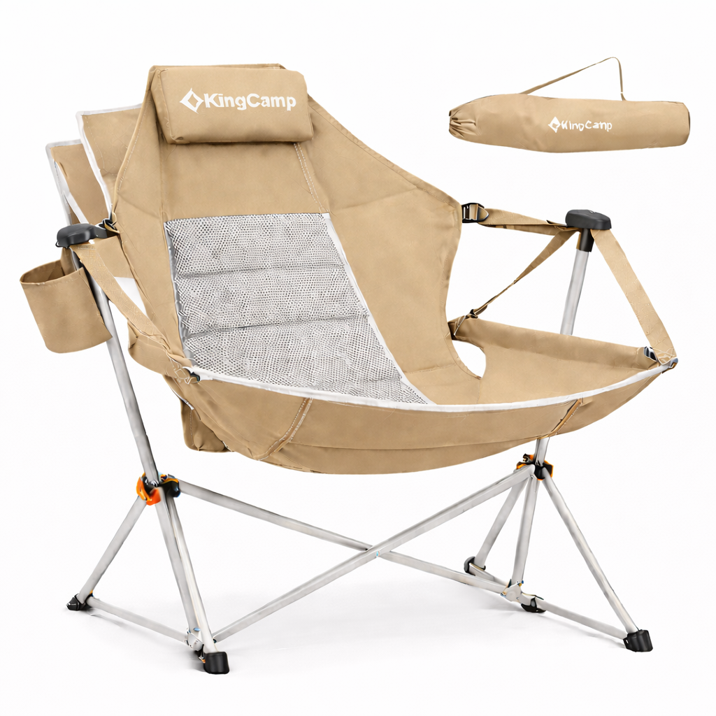 Cadeira de Balanço Portátil  Com Apoio Para os Pés–  Conforto Máximo em Qualquer Lugar - Suporta até 180kg + Bolsa Premium