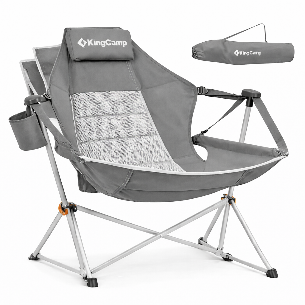 Cadeira de Balanço Portátil  Com Apoio Para os Pés–  Conforto Máximo em Qualquer Lugar - Suporta até 180kg + Bolsa Premium