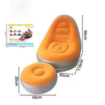 Sofá Inflável Portátil 3 em 1 com Bomba de Ar – Super Conforto com Toque Aveludado