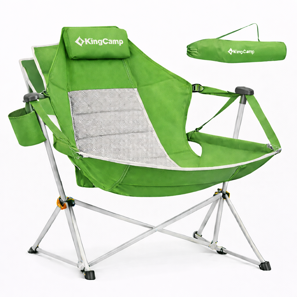 Cadeira de Balanço Portátil  Com Apoio Para os Pés–  Conforto Máximo em Qualquer Lugar - Suporta até 180kg + Bolsa Premium